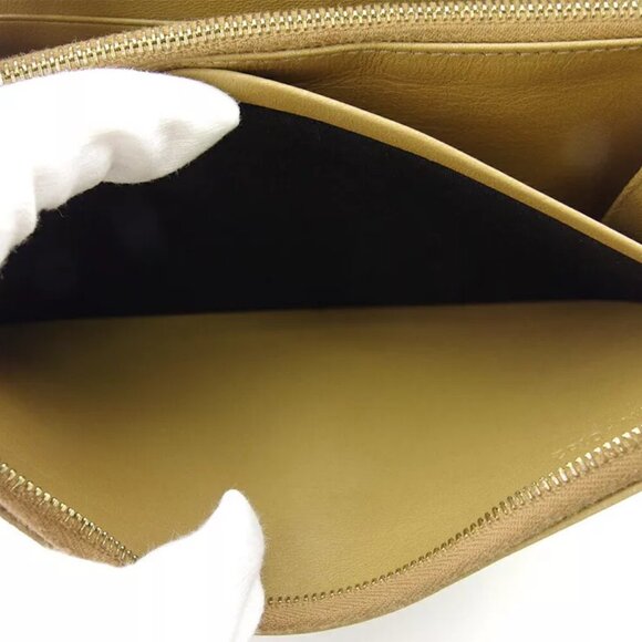 Celine long wallet bicolor beige leather Authentic USED - Picture 7 of 10